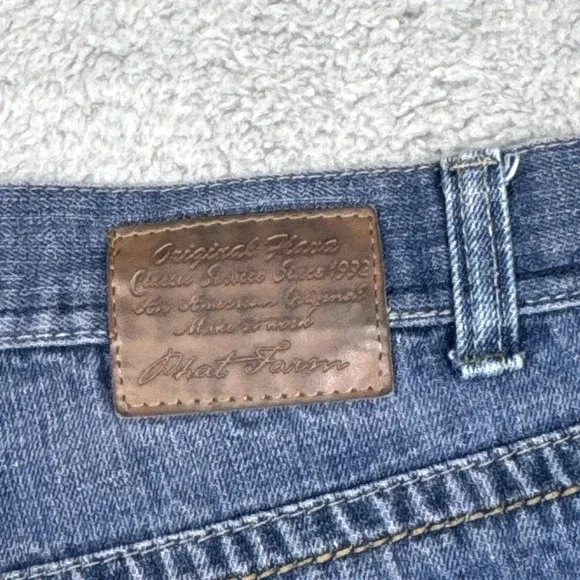 Vintage Phat Farm Jorts Jean Shorts Men's 36 Blue Baggy Wide Leg Big Pockets - Picture 9 of 12